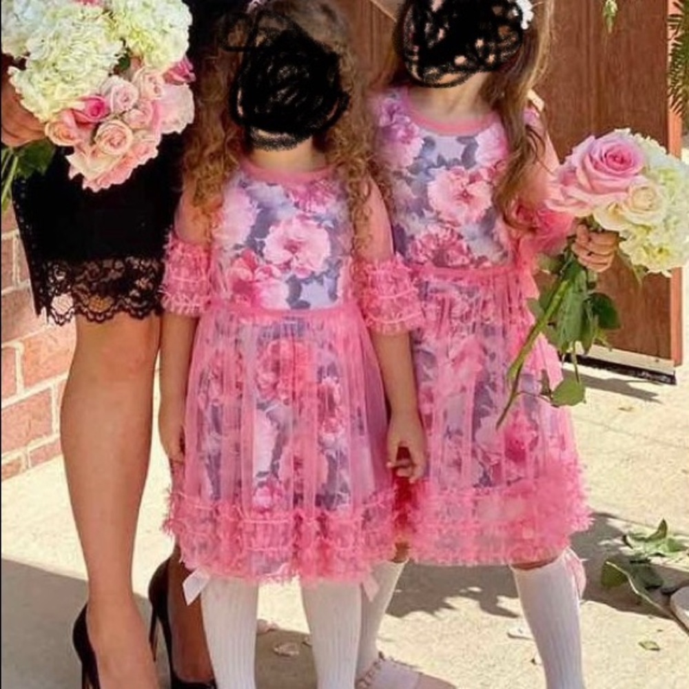 Biscotti colleziani size 5 girls dress pink and floral
